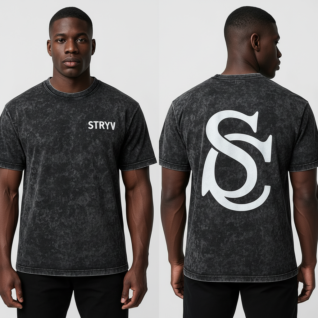 Black Ash Wash STRYV T-Shirt