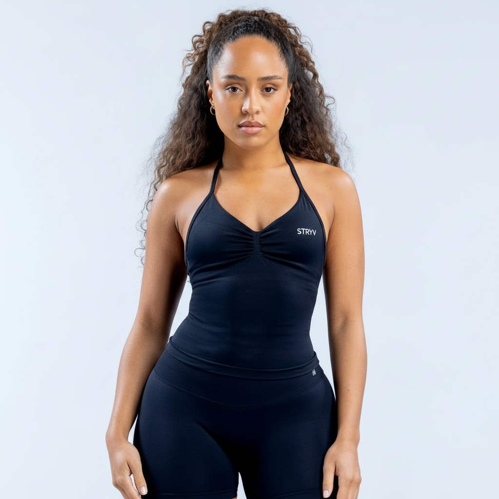 Black STRYV Seamless Halter Set