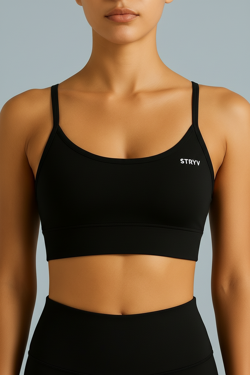 Black STRYV Seamless Sports Bra