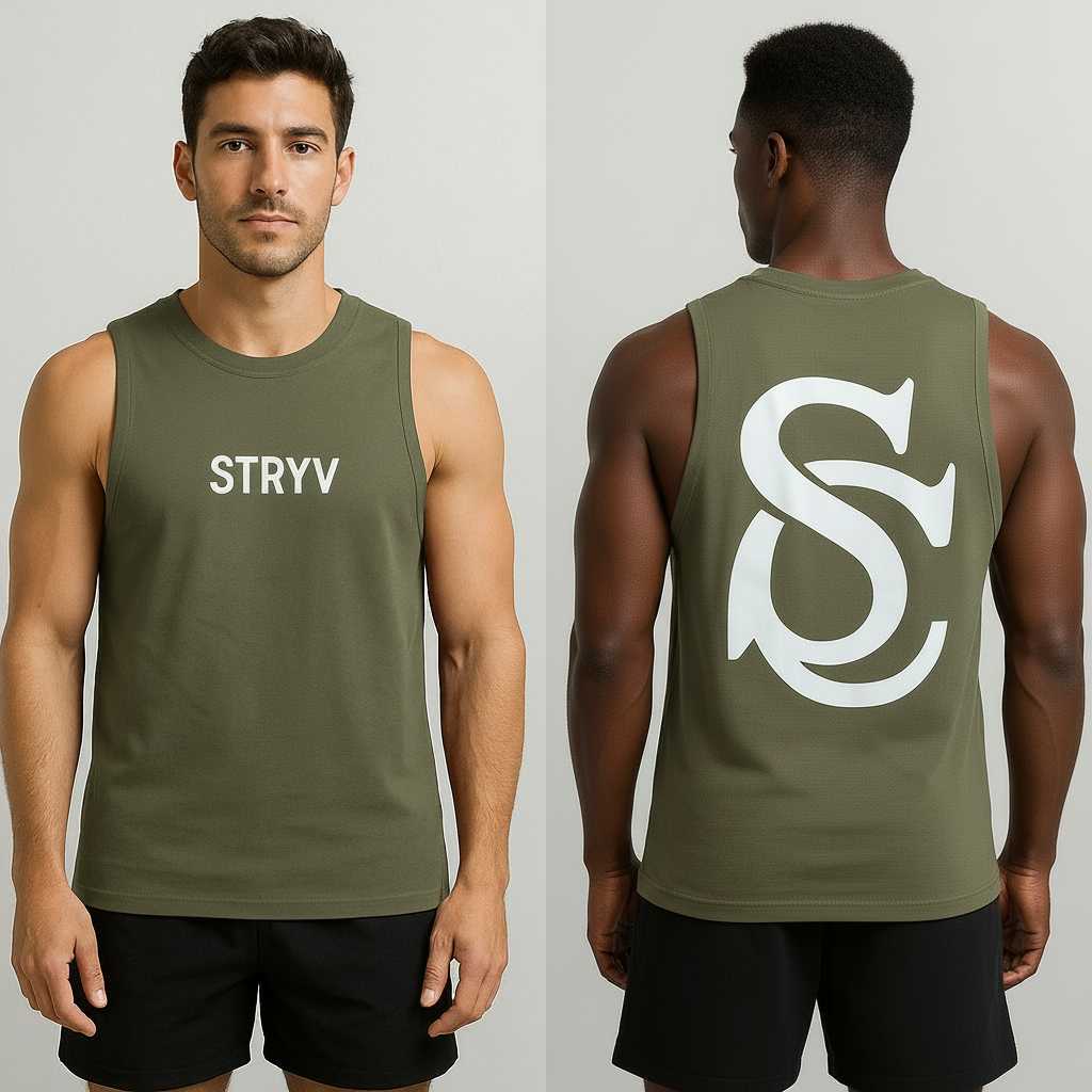 Olive Green STRYV Athletic Tank Top