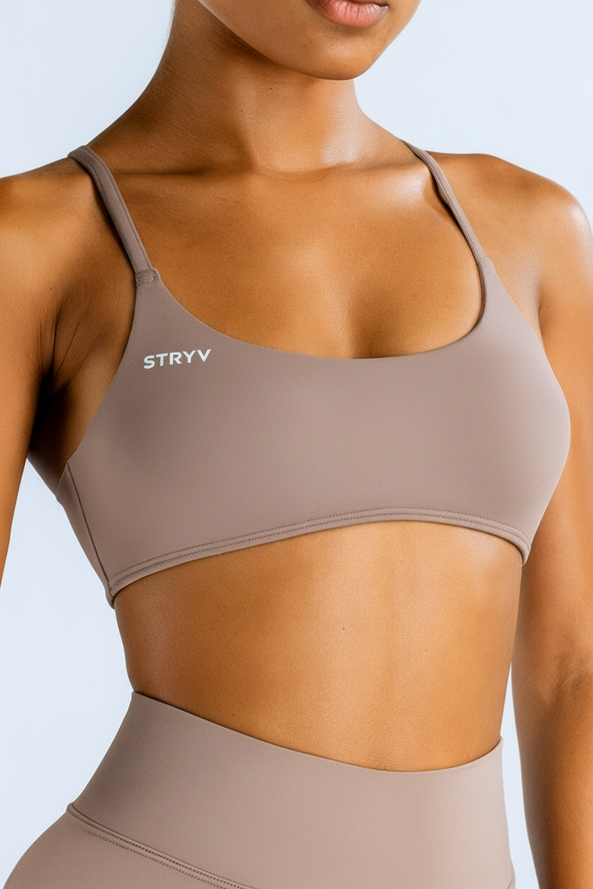 Taupe STRYV Seamless Sports Bra